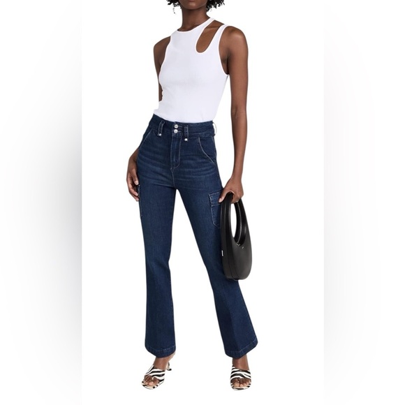 PAIGE Denim - PAIGE Dion High Rise Bootcut Cargo Jeans in Gracie Lou, size 26, EUC